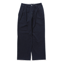 CURLY / カーリー | KNIT DENIM 2 TUCK EZ WIDE PANTS - Indigo
