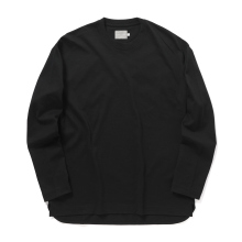 CURLY / カーリー | PLATING STITCH COTTON JERSEY TEE - Black