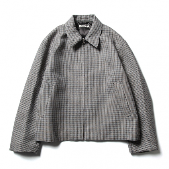 AURALEE / オーラリー | DOUBLE FACE CHECK ZIP BLOUSON (メンズ