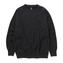 BATONER / バトナー | MELANGE COLOR JUMBERCA URAKE CREW NECK (メンズ) - Black