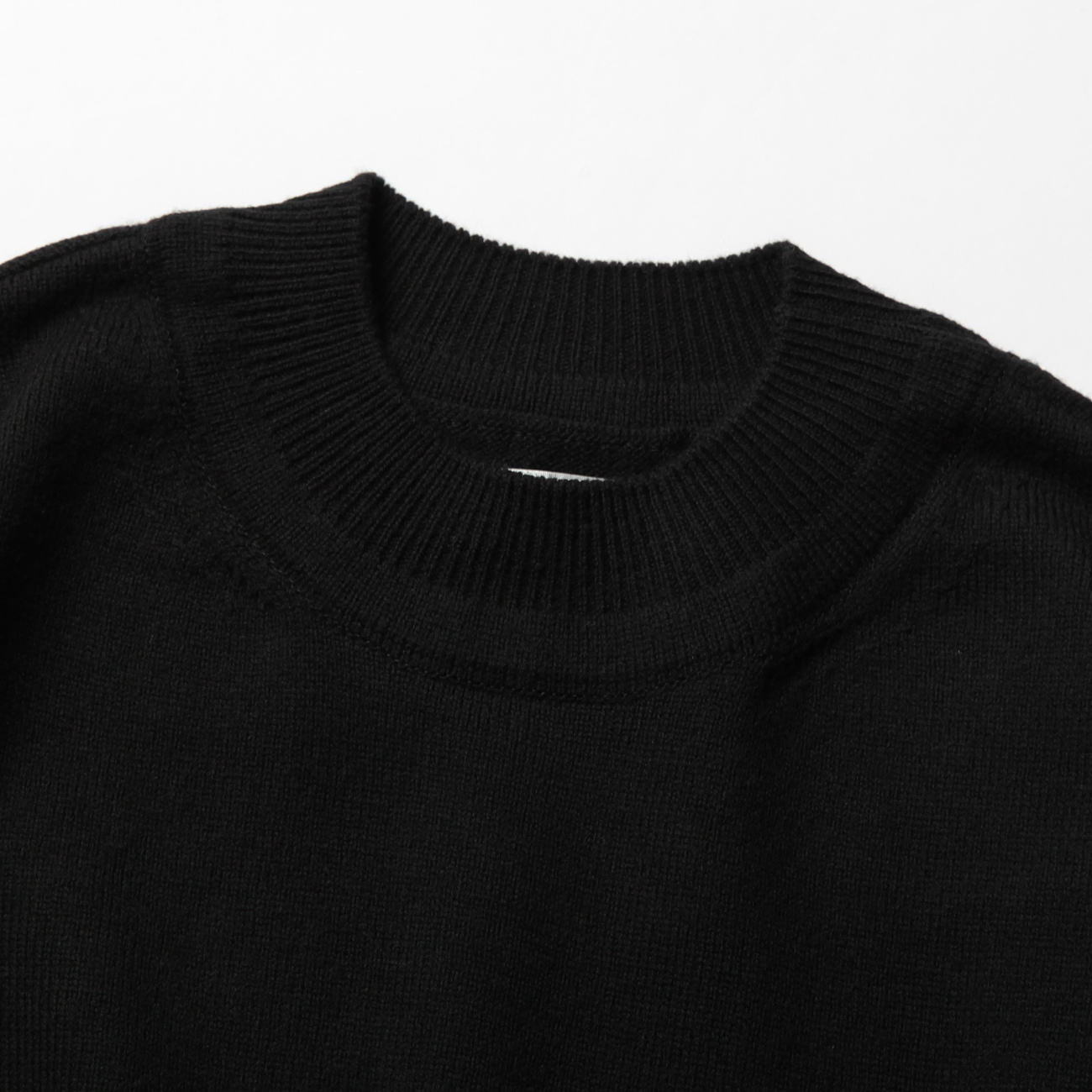 Switching Crewneck Knit - Black