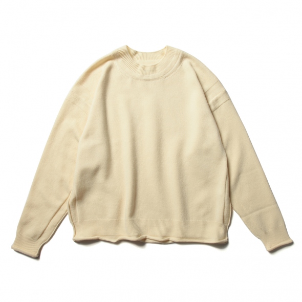 Switching Crewneck Knit - Ivory