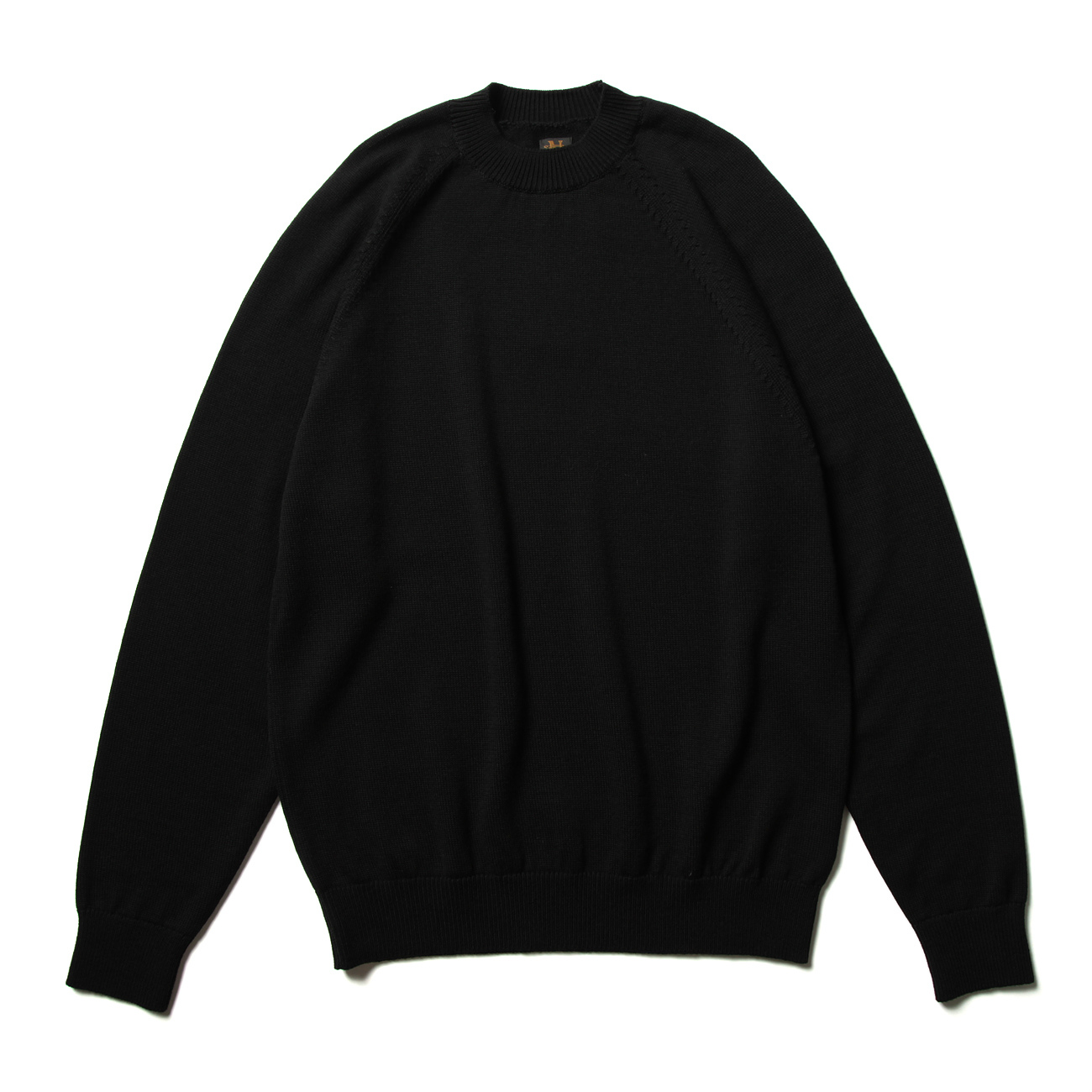 AGING WOOL RAGLAN SLEEVE CREW NECK (メンズ) - Black