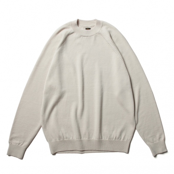 BATONER / バトナー | AGING WOOL RAGLAN SLEEVE CREW NECK (メンズ