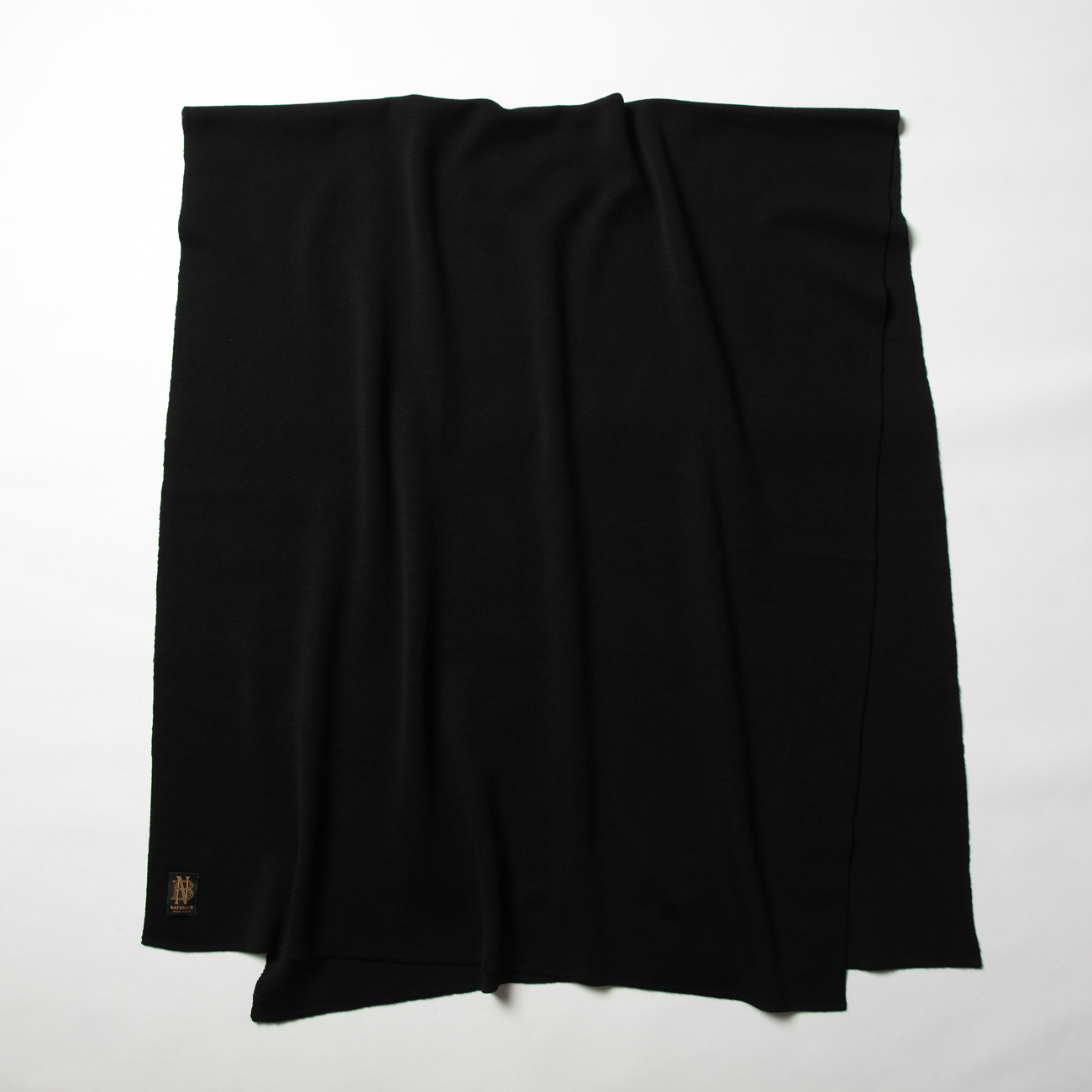 BATONER / バトナー | WOOL SMOOTH STOLE - Black | 通販 - 正規