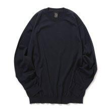 BATONER / バトナー | HIGH GAUGE CREW NECK (メンズ) - Navy