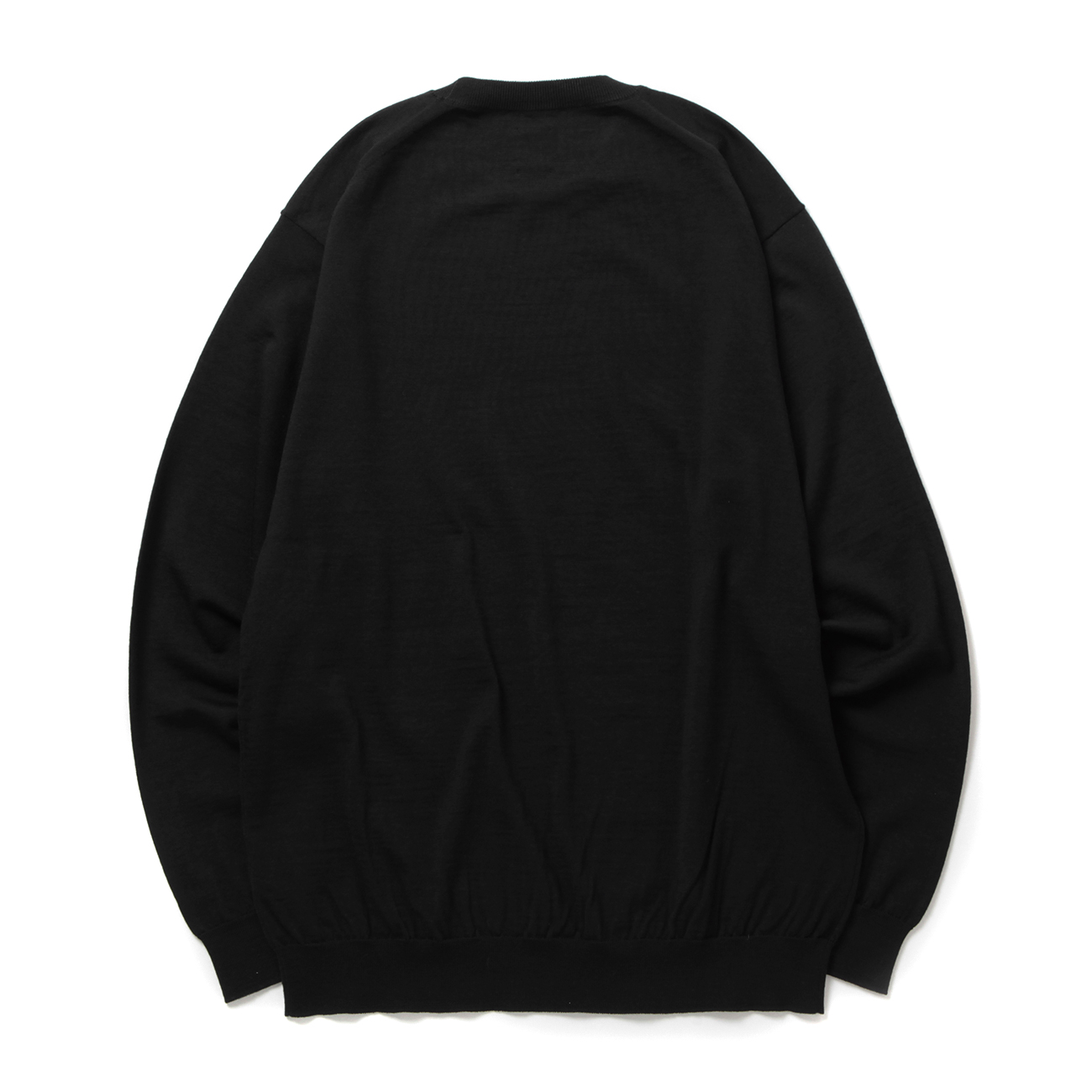 BATONER / バトナー | HIGH GAUGE CREW NECK (メンズ) - Black | 通販