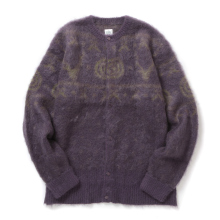 South2 West8 / サウスツーウエストエイト | Loose Fit Crew Neck Cardigan - S2W8 Nordic - Purple