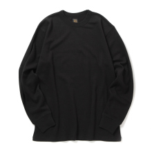 BATONER / バトナー | COTTON WOOL HIGH GAUGE HONEYCOMB CREW NECK (メンズ) - Black