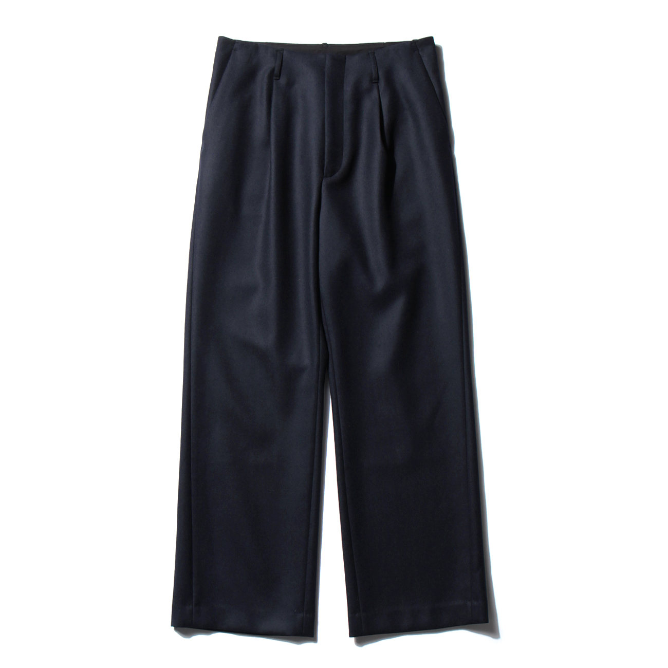 LIGHT MELTON WIDE SLACKS - Navy