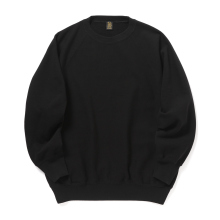 BATONER / バトナー | HIGH BULKY JUMBERCA URAKE CREW NECK (メンズ) - Black