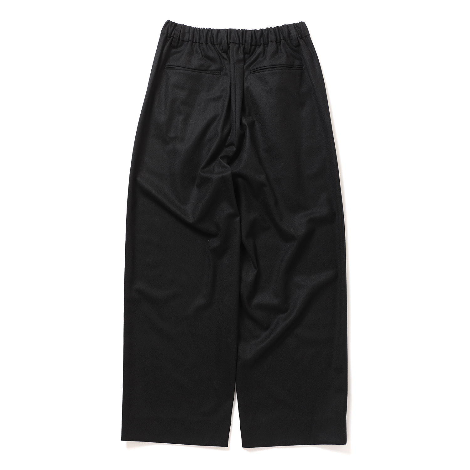 ssstein / シュタイン | WOOL FLANNEL EASY WIDE TROUSERS - Black