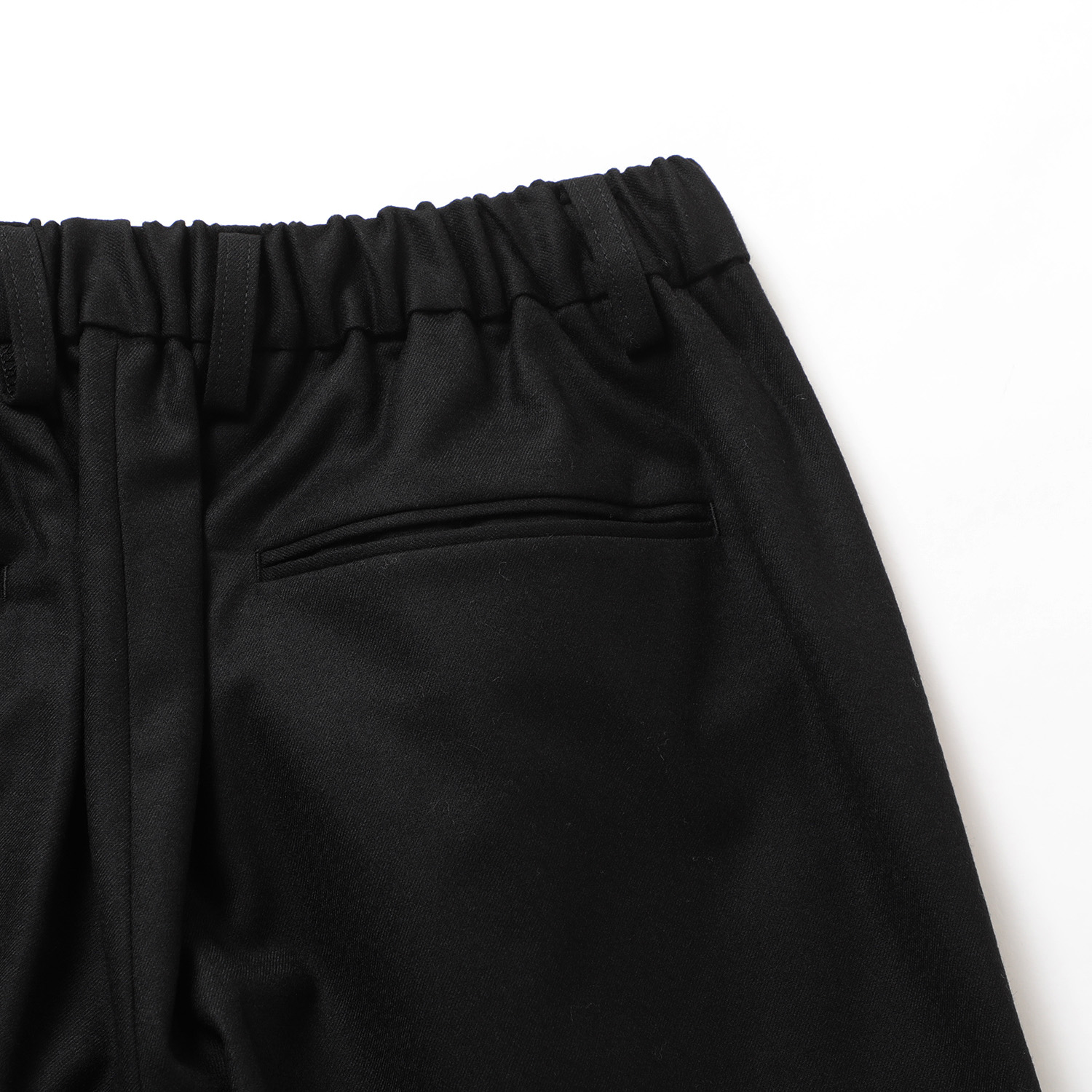 ssstein / シュタイン | WOOL FLANNEL EASY WIDE TROUSERS - Black