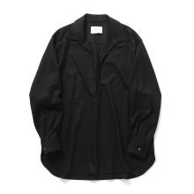 ssstein / シュタイン | WOOL FLANNEL OVERSIZED SKIPPER SHIRT - Black