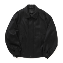 ssstein / シュタイン | WOOL MELTON HARRINGTON JACKET - Black