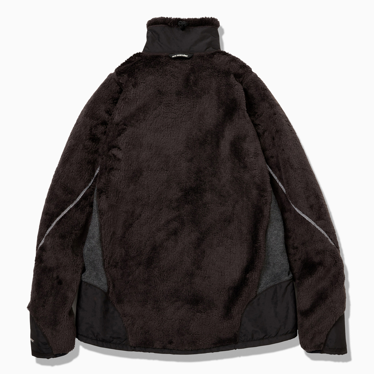 and wander / アンドワンダー | high loft fleece jacket - Charcoal