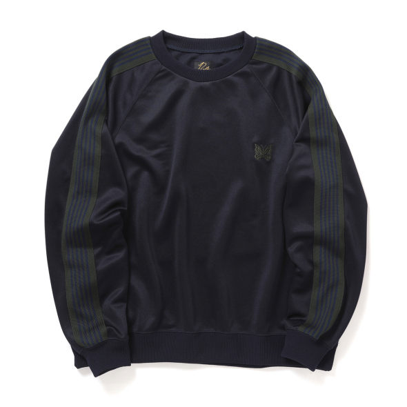 Needles/ニードルズ】 Track Crew Neck Shirt Needles / ニードルズ | Track Crew Neck Shirt - Poly Smooth - Navy