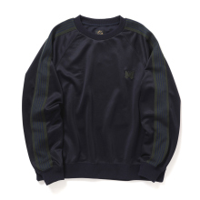 Needles / ニードルズ | Track Crew Neck Shirt - Poly Smooth - Navy