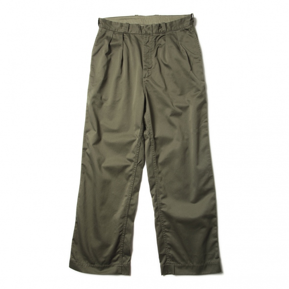 nanamica / ナナミカ | Double Pleat Wide Chino Pants - Moss Green