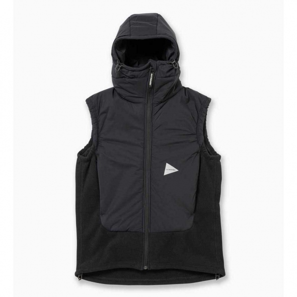 and wander / アンドワンダー | top fleece vest - Black | 通販