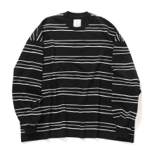 S.F.C Stripes For Creative / エスエフシー | SUPER BIG LS TEE (MULTI STRIPE) - Black