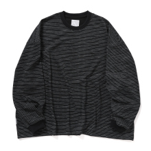 S.F.C Stripes For Creative / エスエフシー | SUPER BIG LS TEE (SIDE STRIPE TECH) - Black