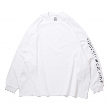 S.F.C Stripes For Creative / エスエフシー | SUPER BIG FLAT LS TEE - Sleeve print - White