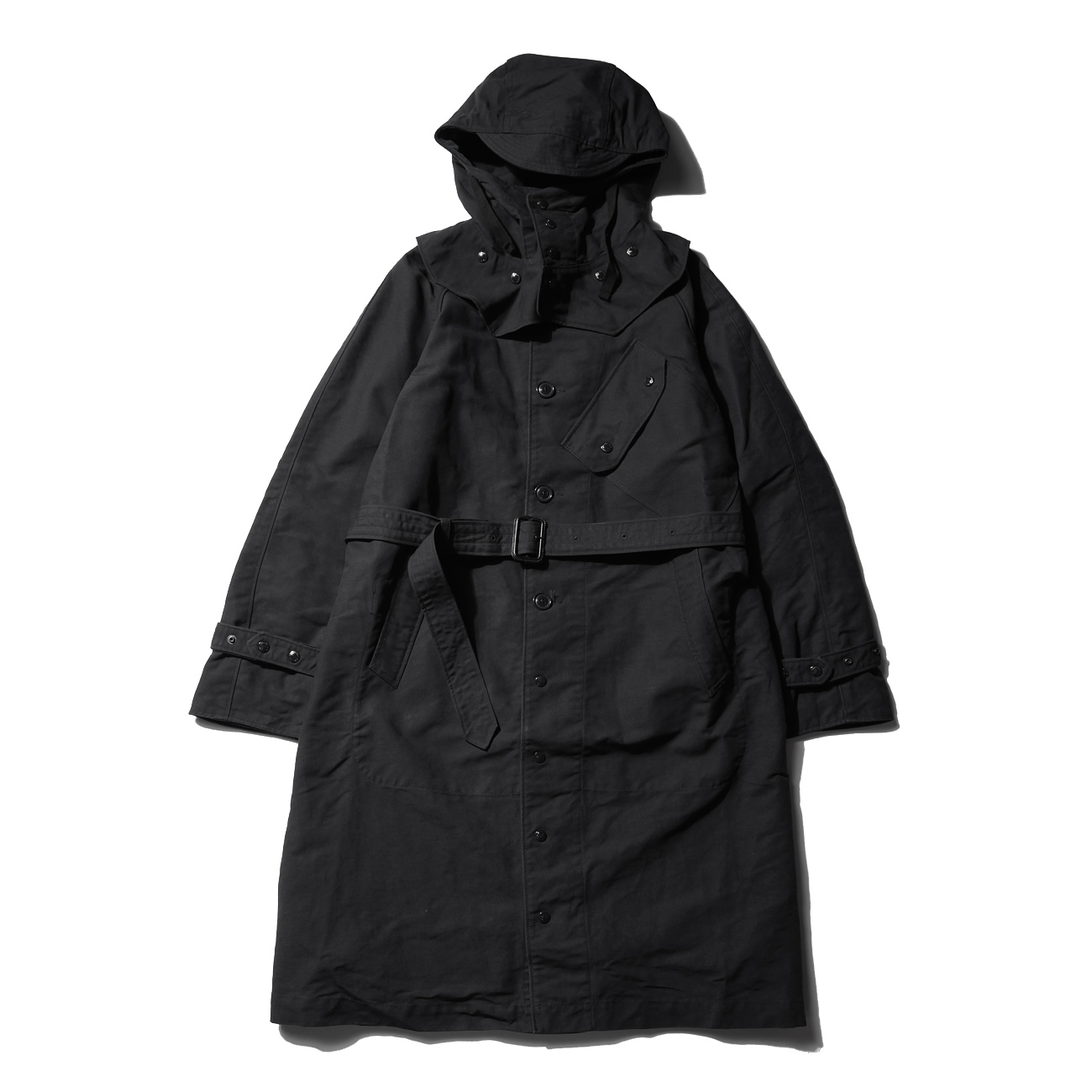 ENGINEERED GARMENTS / エンジニアドガーメンツ | Riding Coat - Cotton Double Cloth -  Black | 通販 - 正規取扱店 | COLLECT STORE / コレクトストア