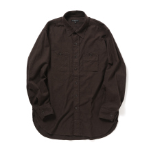 ENGINEERED GARMENTS / エンジニアドガーメンツ | Work Shirt - Cotton Brushed Twill - Dk.Brown