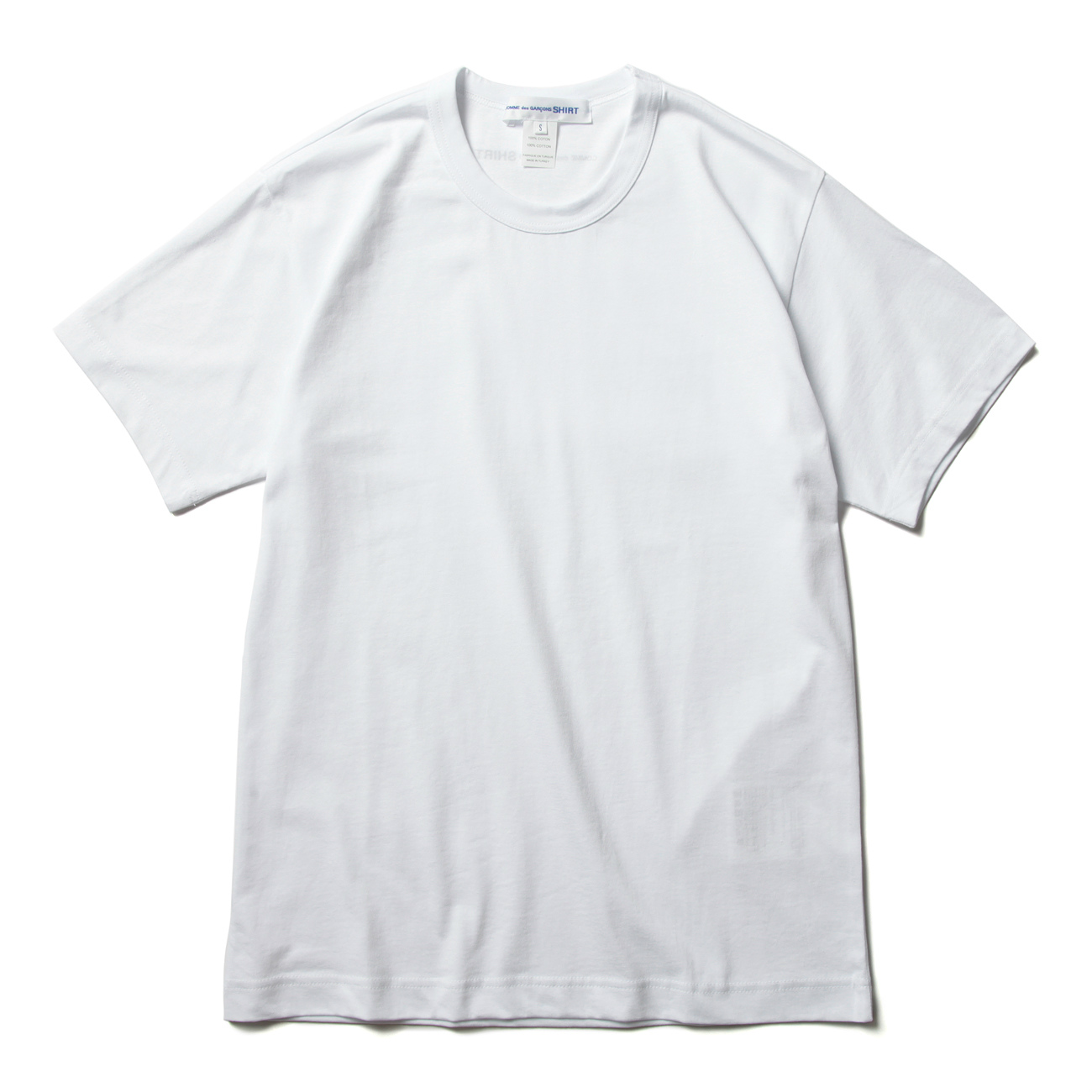 cotton jersey plain with CDG SHIRT logo on back / Tshirt - White