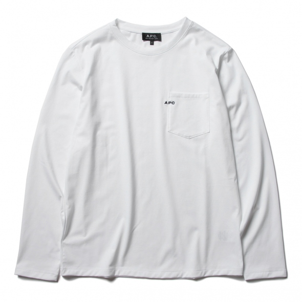 A.P.C. / アーペーセー | T-SHIRT POCKET emb L/S - White | 通販 - 正規取扱店 | COLLECT  STORE / コレクトストア