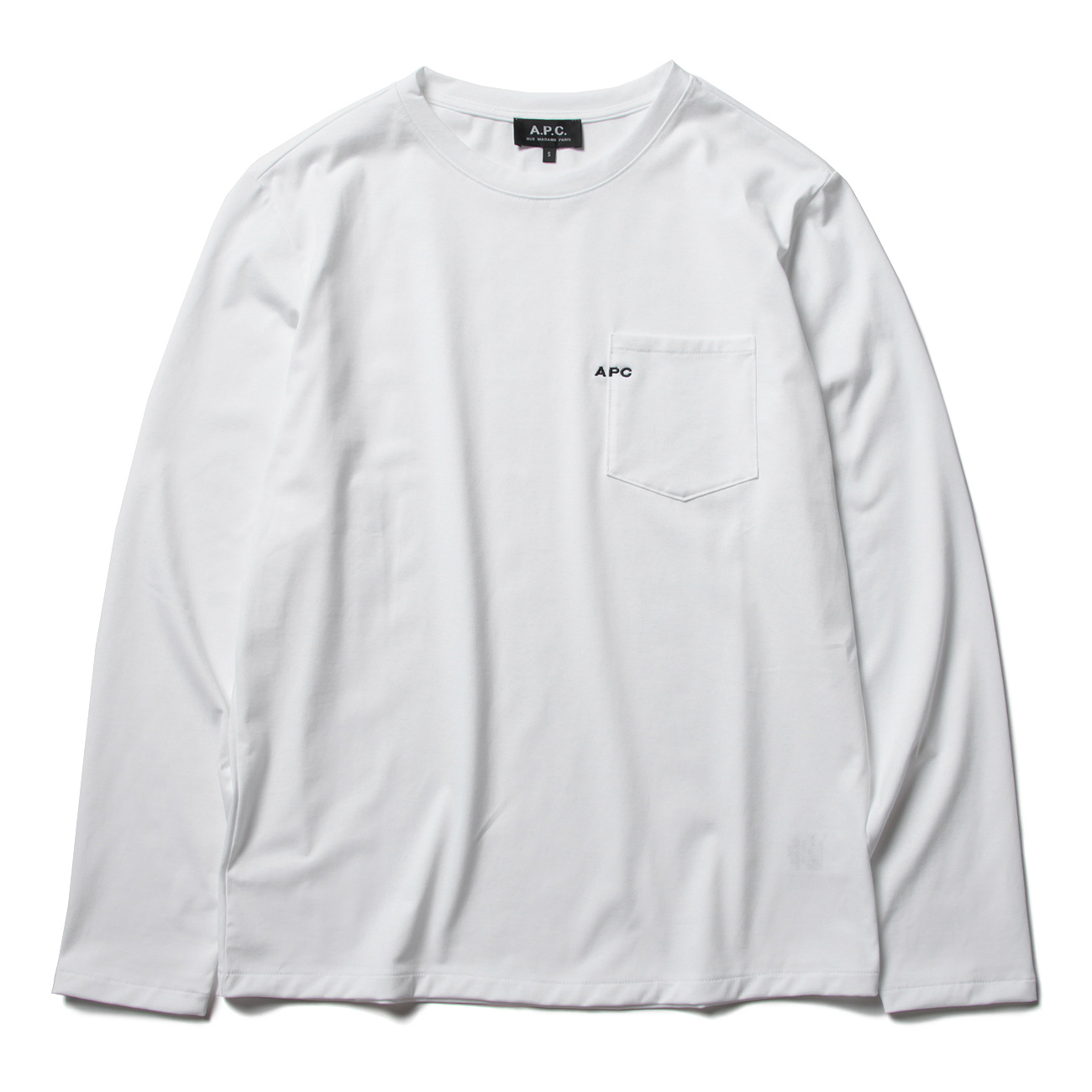 A.P.C. / アーペーセー | T-SHIRT POCKET emb L/S - White | 通販