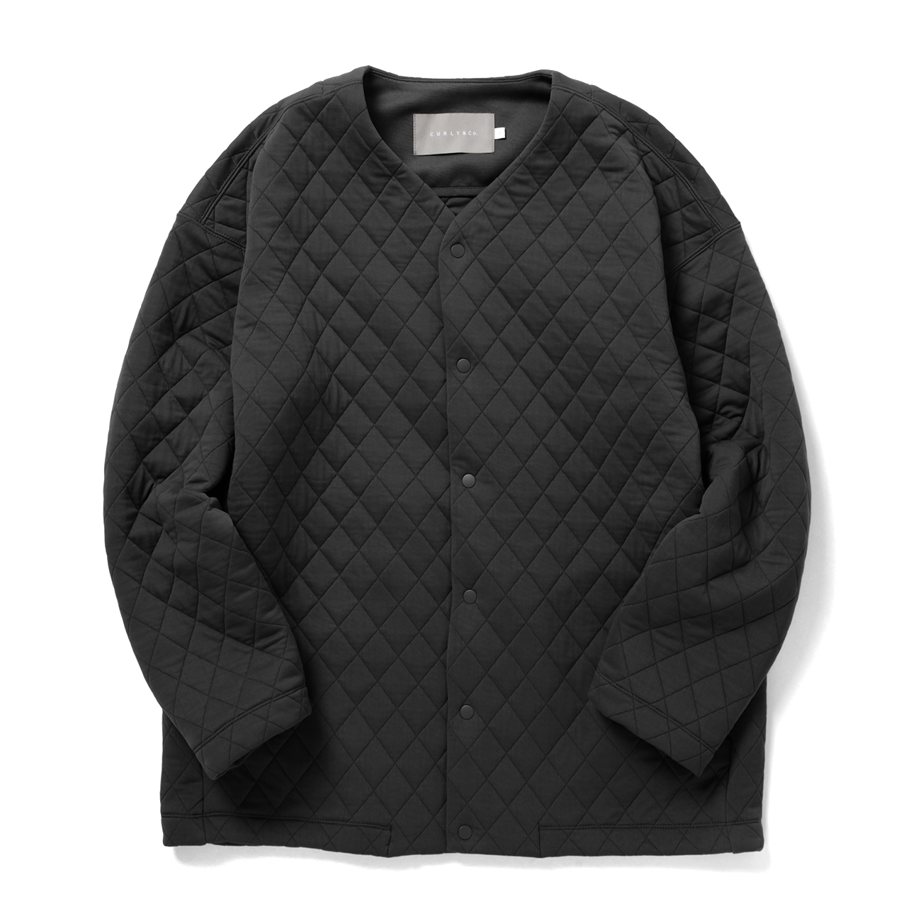 CURLY / カーリー | SNAP BUTTON CARDIGAN quilting - Black | 通販 