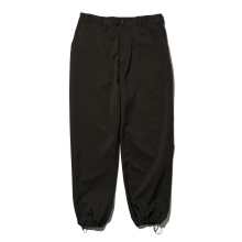 WOOLY TWILL TROUSERS - Black