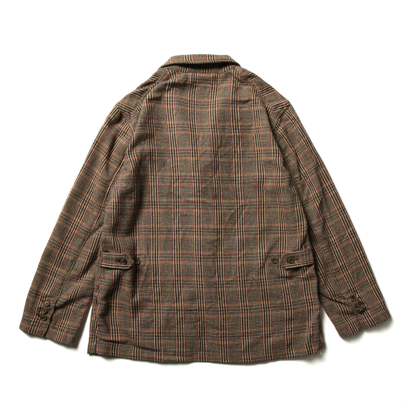 Loiter Jacket - Wool Poly Glen Plaid - Brown / Orange