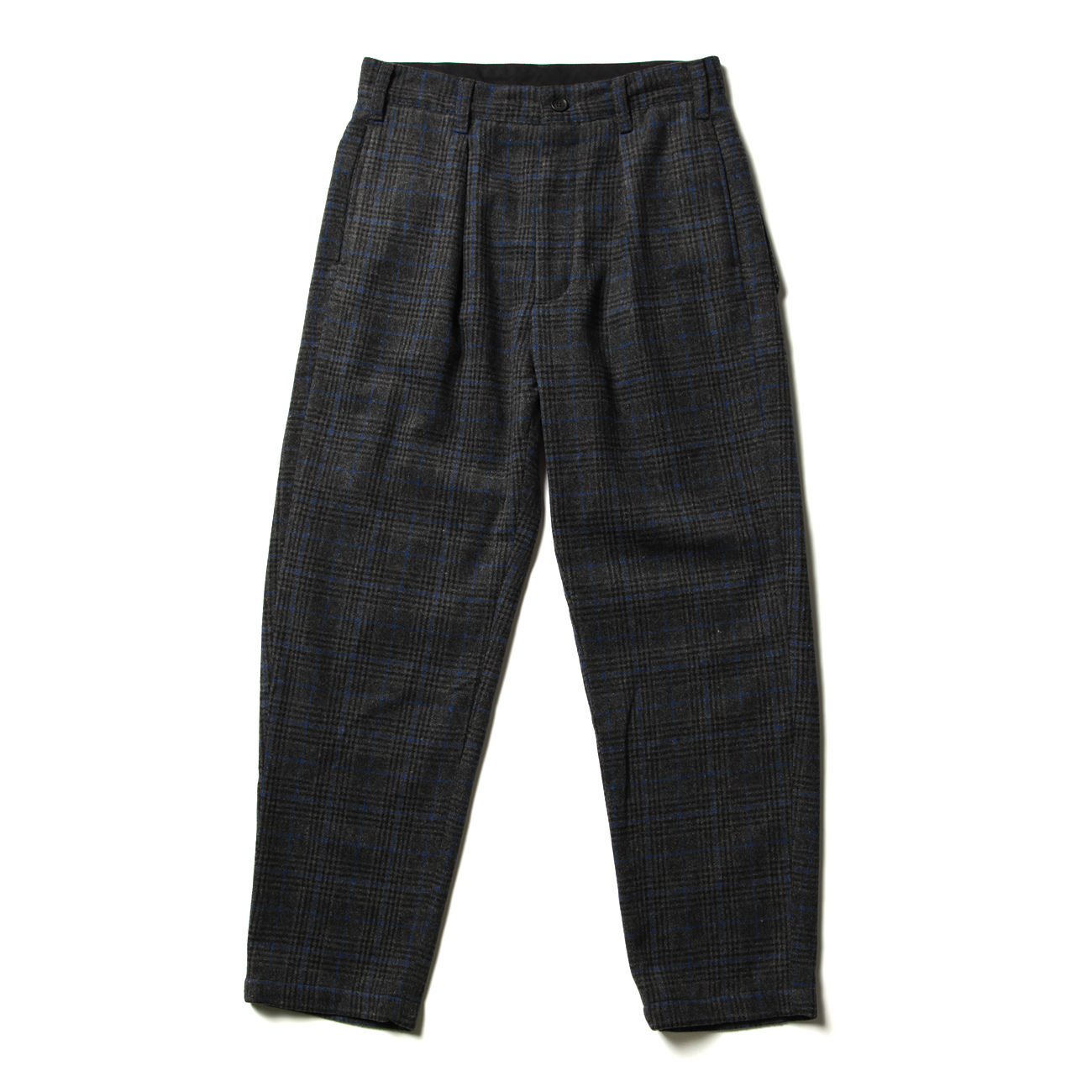 Carlyle Pant - Poly Wool Glen Plaid - Dk.Grey / Blue