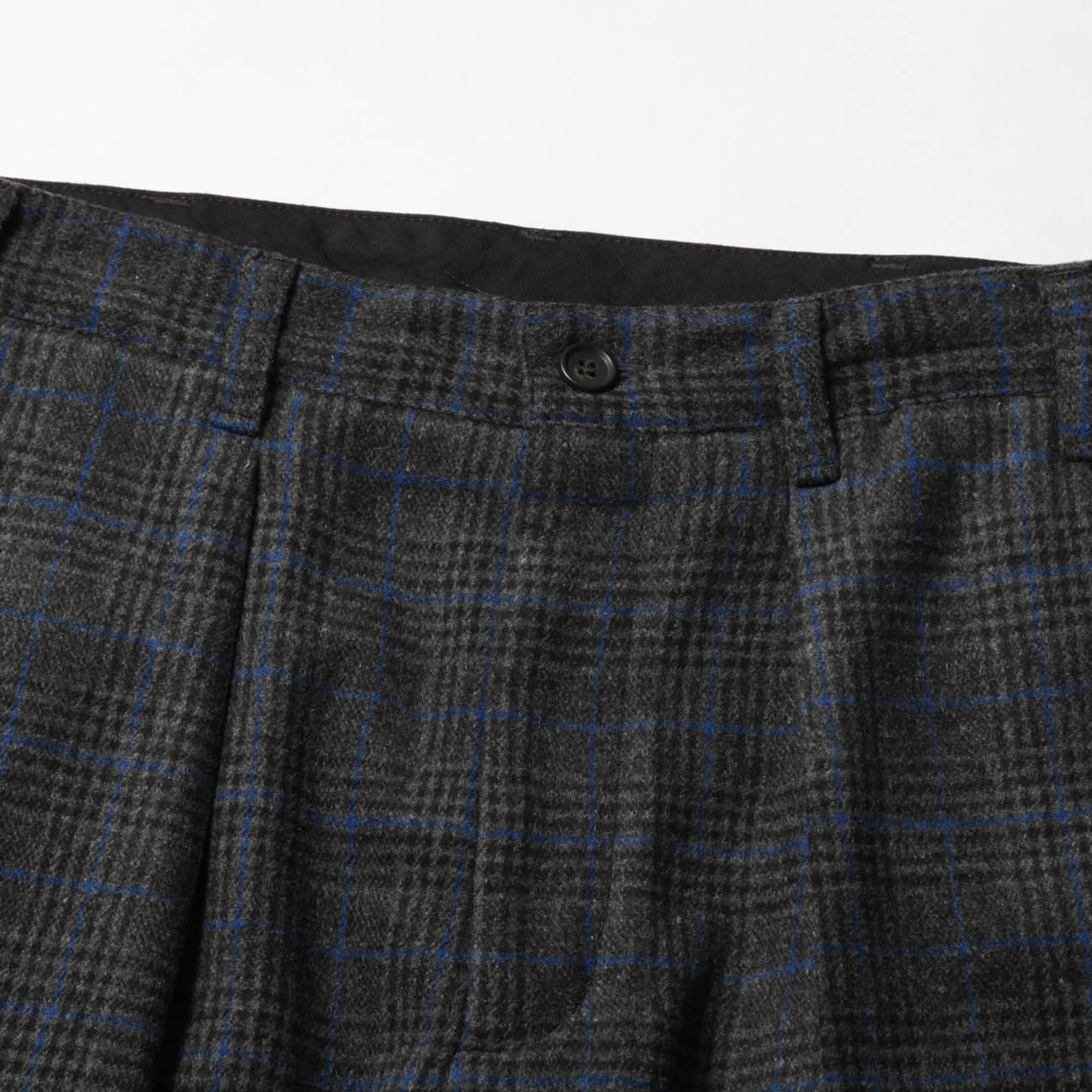 Carlyle Pant - Poly Wool Glen Plaid - Dk.Grey / Blue