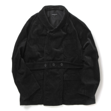 ENGINEERED GARMENTS / エンジニアドガーメンツ | Smoking Jacket - Cotton 8W Corduroy - Black