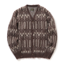 Needles / ニードルズ | Mohair Cardigan - Geometric - Burgundy