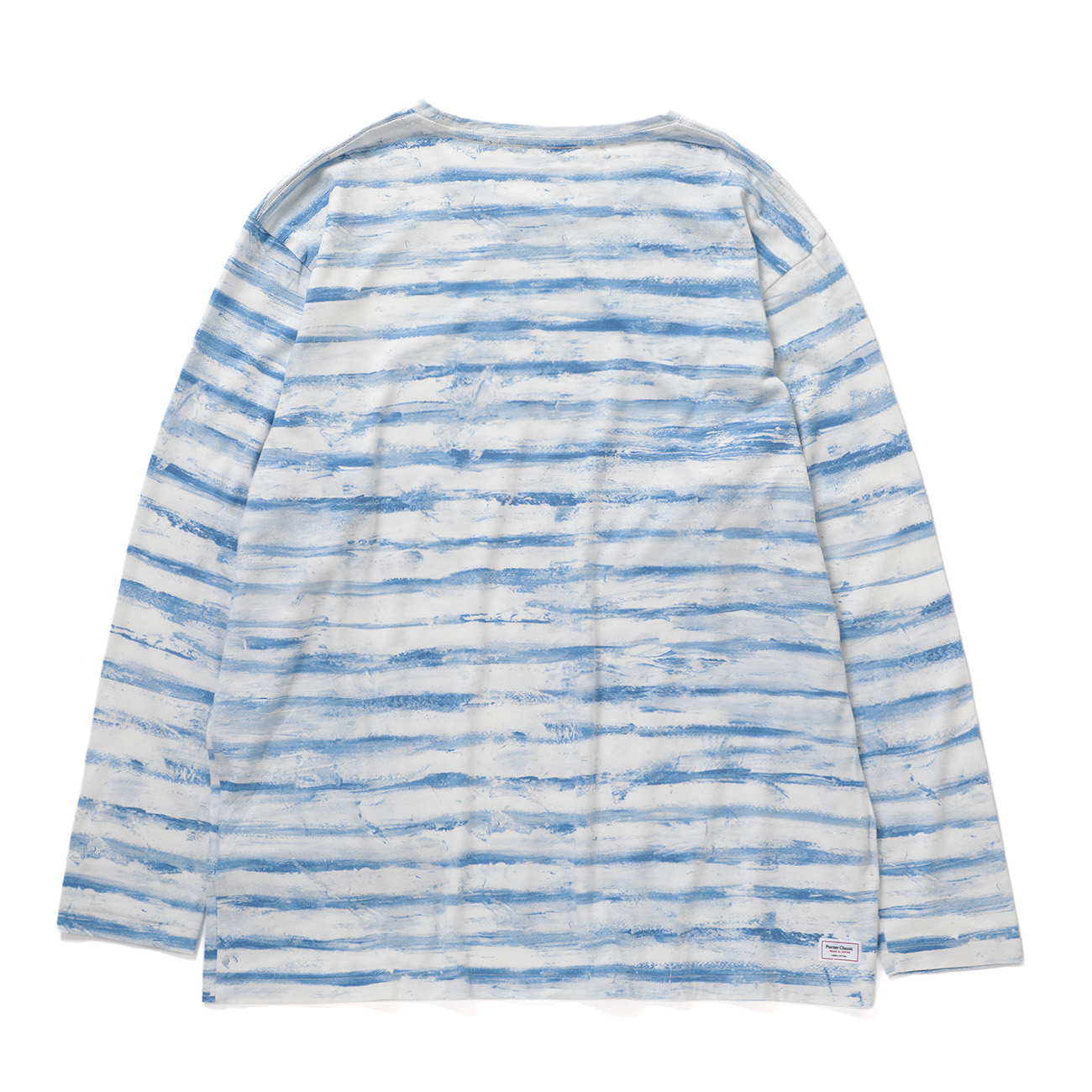 Porter Classic 長袖カットソー 青白ストライプ Porter Classic / ポータークラシック | ARTIST BORDER LONG SLEEVE