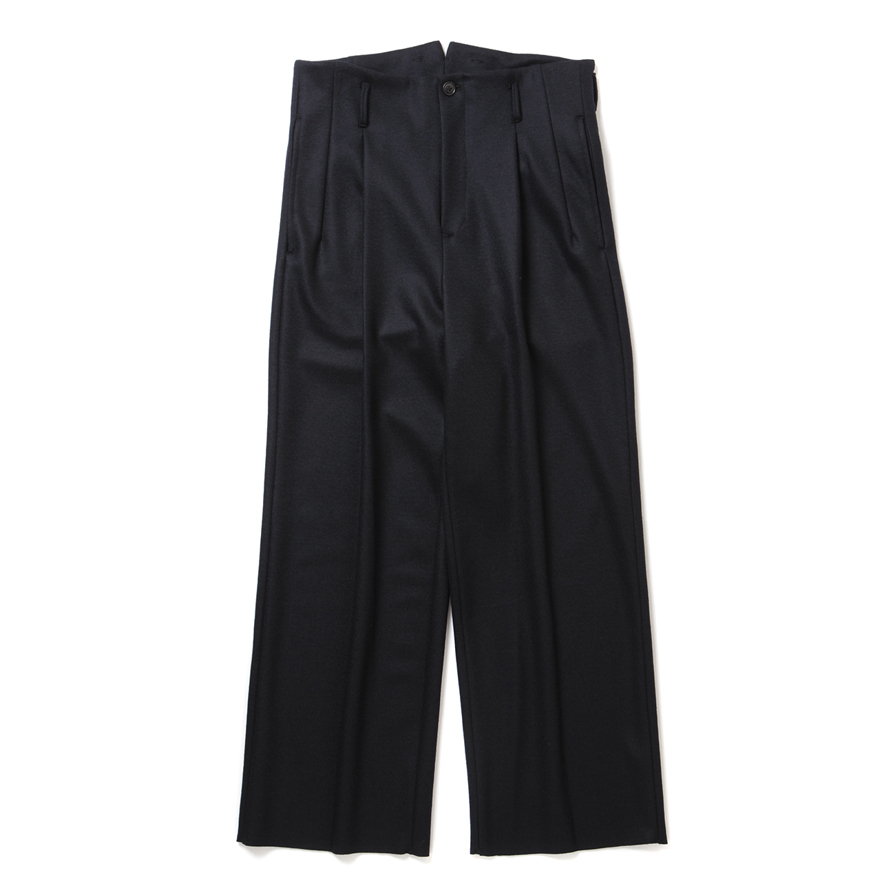 URU / ウル | WOOL PONCH - 1 TUCK PANTS - Navy | 通販 - 正規