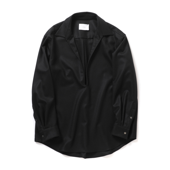 ssstein / シュタイン | WOOL FLANNEL OVERSIZED SKIPPER SHIRT