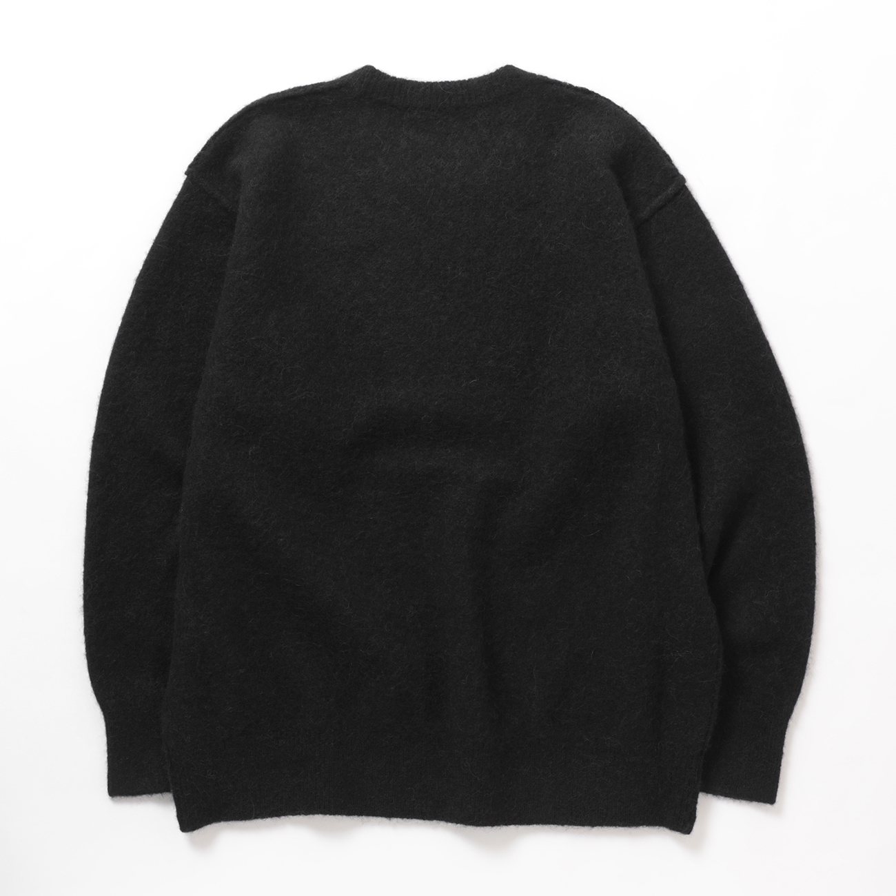 ssstein / シュタイン | WOOL/ALPACA KNIT CREW NECK LS - Black