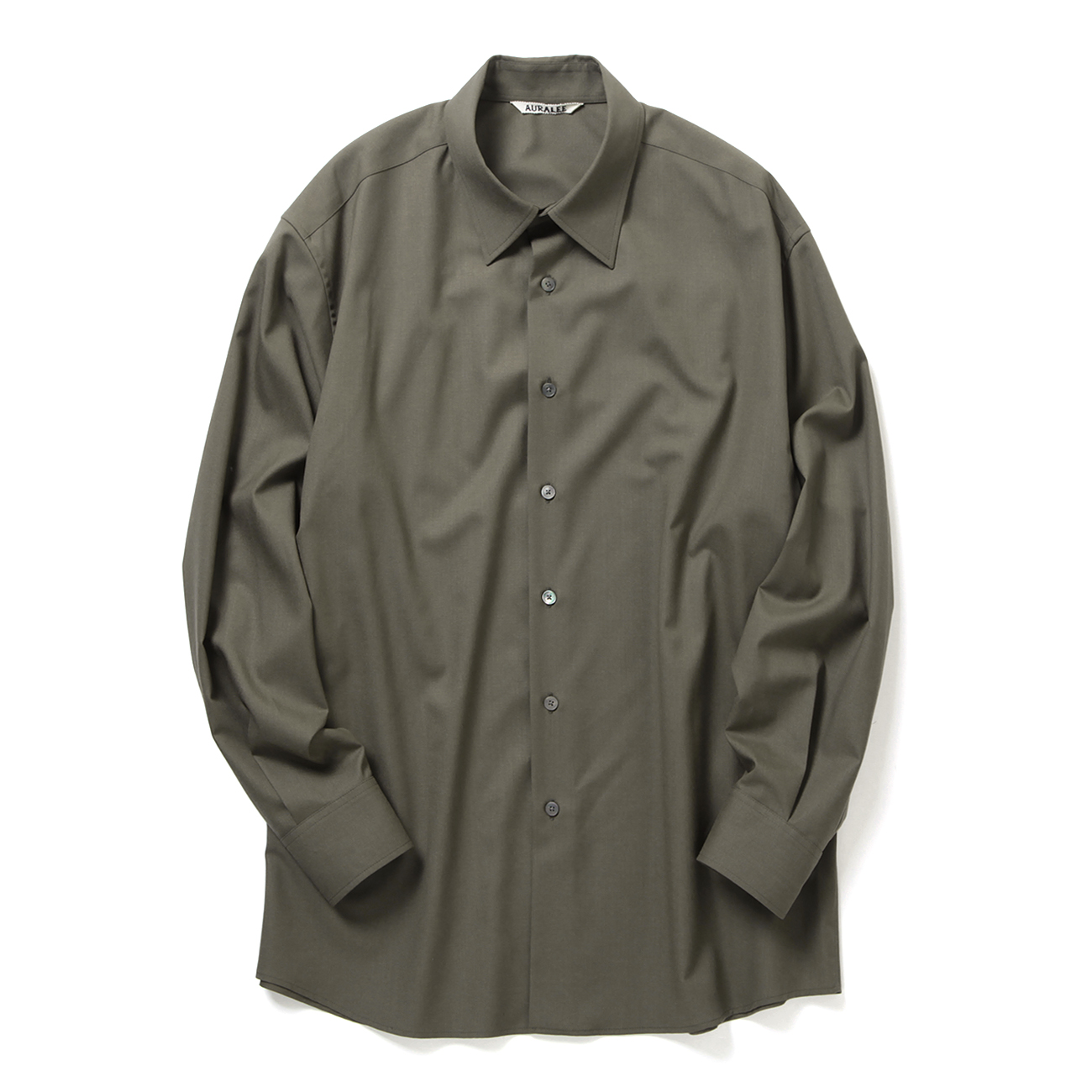 SUPER FINE TROPICAL WOOL SHIRT (メンズ) - Dark Khaki