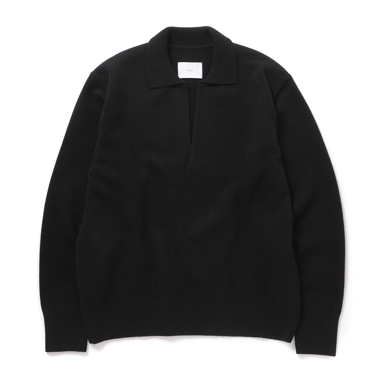 ssstein / シュタイン | EXTRA FINE WOOL KNIT SKIPPER LS - Black