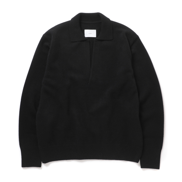 ssstein / シュタイン | EXTRA FINE WOOL KNIT SKIPPER LS - Black