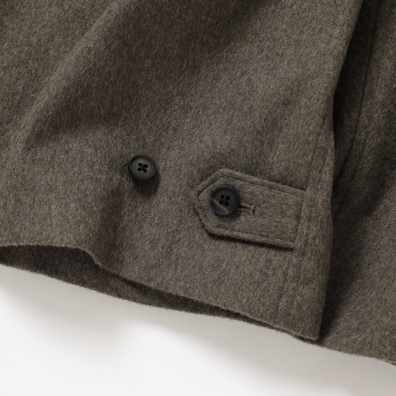 ssstein / シュタイン | WOOL DOESKIN ZIP SHORT JACKET - Taupe