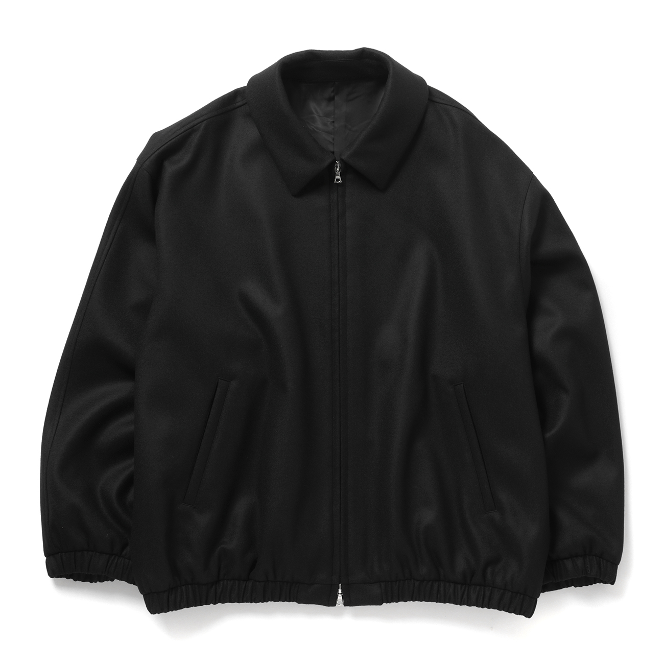 ssstein / シュタイン | MELTON OVERSIZED ZIP JACKET - Black
