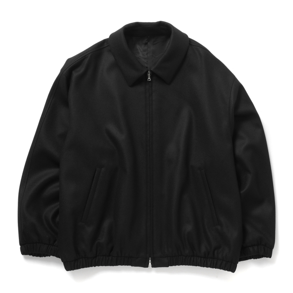 ssstein / シュタイン | MELTON OVERSIZED ZIP JACKET - Black