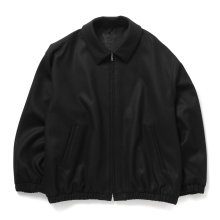 ssstein / シュタイン | MELTON OVERSIZED ZIP JACKET - Black